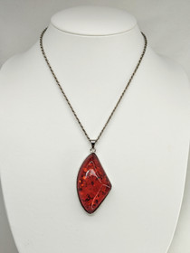 Baltic Amber pendant with chain 