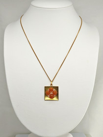 Vintage Baltic Amber pendant with chain