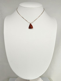 Vintage silver Baltic Amber pendant with chain