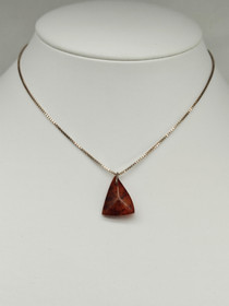 Vintage silver Baltic Amber pendant with chain