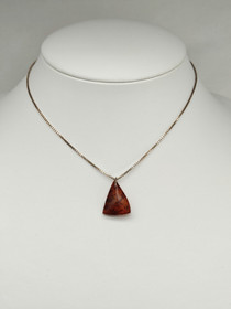 Vintage silver Baltic Amber pendant with chain