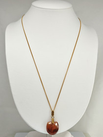 Vintage Baltic Amber pendant with chain