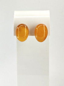 Vintage Baltic amber clips earrings