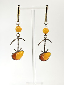 Vintage Baltic amber earrings  