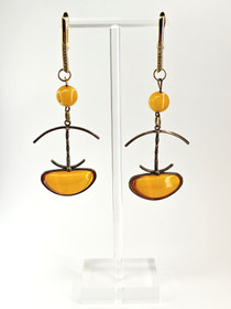 Vintage Baltic amber earrings  