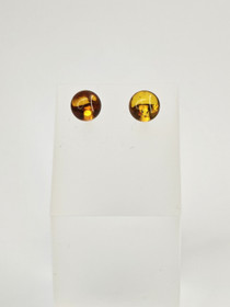 Vintage silver Baltic amber earrings