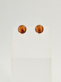 Vintage silver Baltic amber earrings