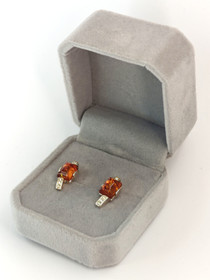 Vintage silver Baltic amber earrings