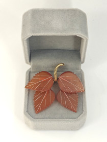 Baltic amber brooch ,like autumn leaves