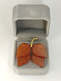 Baltic amber brooch ,like autumn leaves