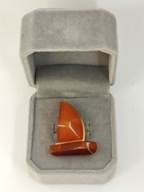 Vintage Baltic amber brooch 
