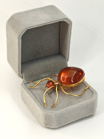 Vintage Baltic amber brooch