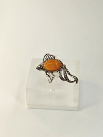 Vintage Baltic amber brooch