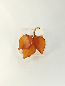 Baltic amber brooch ,like autumn leaves