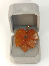 Baltic amber brooch ,like autumn leaves