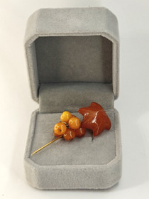 Vintage Baltic amber brooch