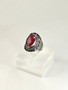 Vintage silver ring with ruby