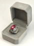 Vintage silver ring with ruby