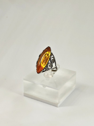 Vintage Itä-meren meripihka sormus