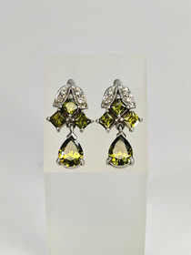 Vintage silver earrings with stones