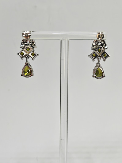 Vintage silver earrings with stones