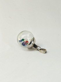 Vintage silver pendant with gemstones