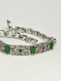 Vintage silver bracelet with stones