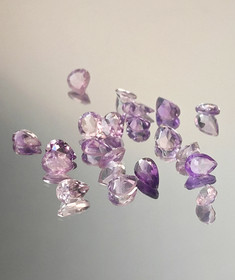 Ametisti erä ( 8 x 5 - 6 x4 mm ) pisara