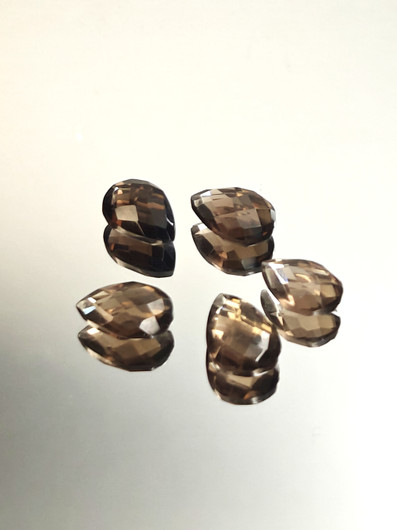 Smoky Quartz  lot ( 14-12 x 9-8 x 5-4 mm )  pear
