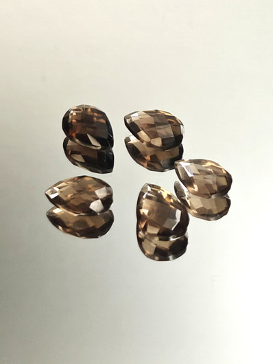 Smoky Quartz  lot ( 14-12 x 9-8 x 5-4 mm )  pear