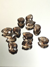 Smoky Quartz  lot ( 15-13 x 10-9 x 6-4 mm )  pear