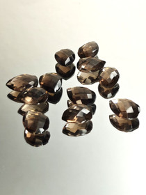 Smoky Quartz  lot ( 15-13 x 10-9 x 6-4 mm )  pear