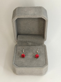 Vintage hopeiset korvakorut korukivillä