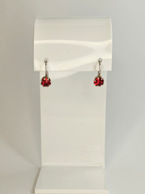 Vintage hopeiset korvakorut korukivillä