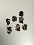 Smoky Quartz lot ( 5-4 x 5-4 x 3-2 mm ) heart