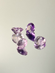 Ametisti erä ( 7 x 7 x 5-4 mm \ 1,5 ct ) pyöreä