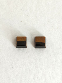 Tiger eye pair 6 x 6 x 4 mm \ 2 x 2,2 ct square