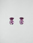 Rodolite Garnet pair 5 x 3 mm / 2 x 0,6 ct round