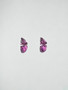 Rodolite Garnet pair 5 x 3 mm / 2 x 0,6 ct round
