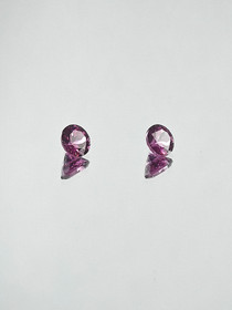 Rodolite Garnet pair 5 x 3 mm / 2 x 0,6 ct round
