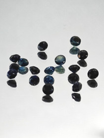 Luonnon safiiri erä ( 3 mm \ 0,18 ct ) pyöreä