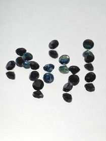 Luonnon safiiri erä ( 3 mm \ 0,18 ct ) pyöreä