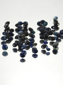 Luonnon safiiri erä ( 2-1 mm \ 0,1 ct ) pyöreä