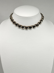 Vintage hopinen setti rannekoru ja kaulakoru korukivillä