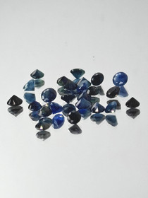 Luonnon safiiri erä ( 3.5 - 3 mm \ 0,19  ct ) pyöreä