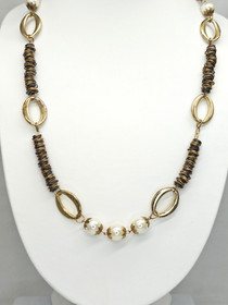 Vintage kaulakoru helmillä