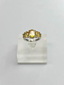 Vintage silver ring with stones