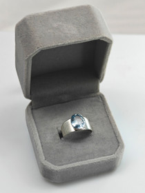 Vintage synt.spinel silver ring  