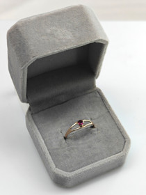 Vintage gold ring with synt.Ruby