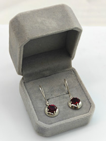 Vintage silver earrings with stones